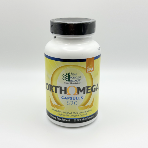 Orthomega capsules nutritional supplement